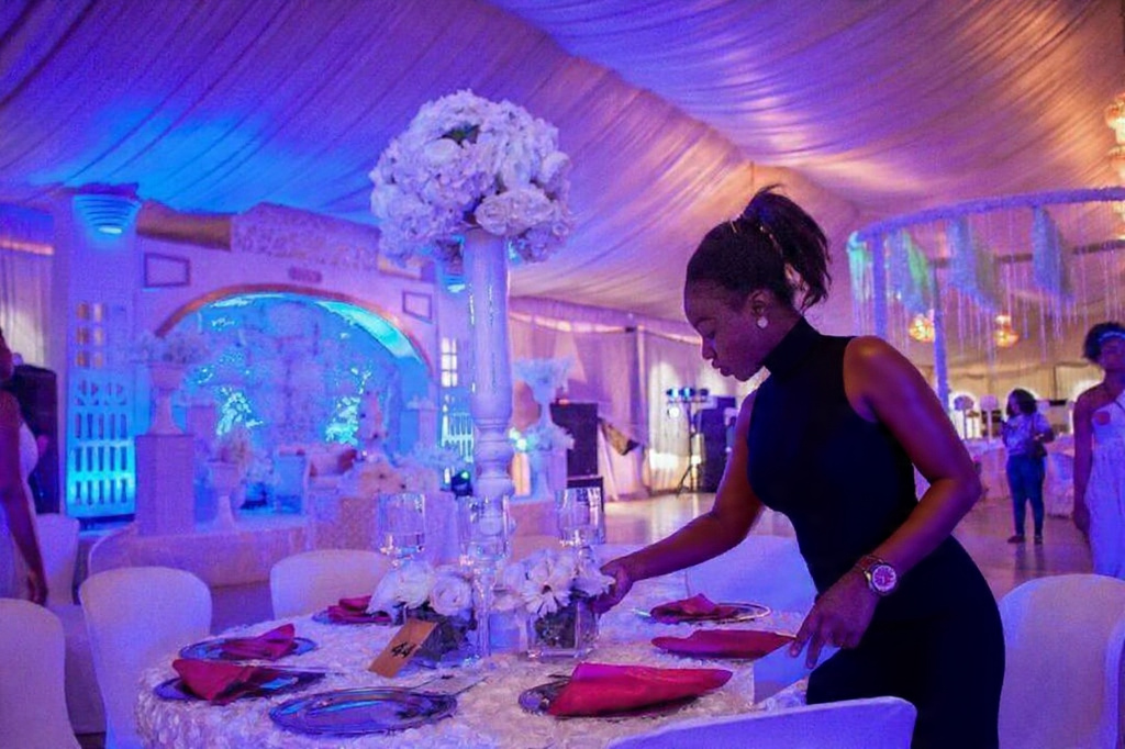 Corporate event setting